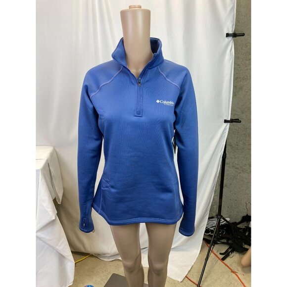 Columbia Women's Northern Ground Size X-Small Blue Half Zip Fleece Jacket NEW - Picture 11 of 13